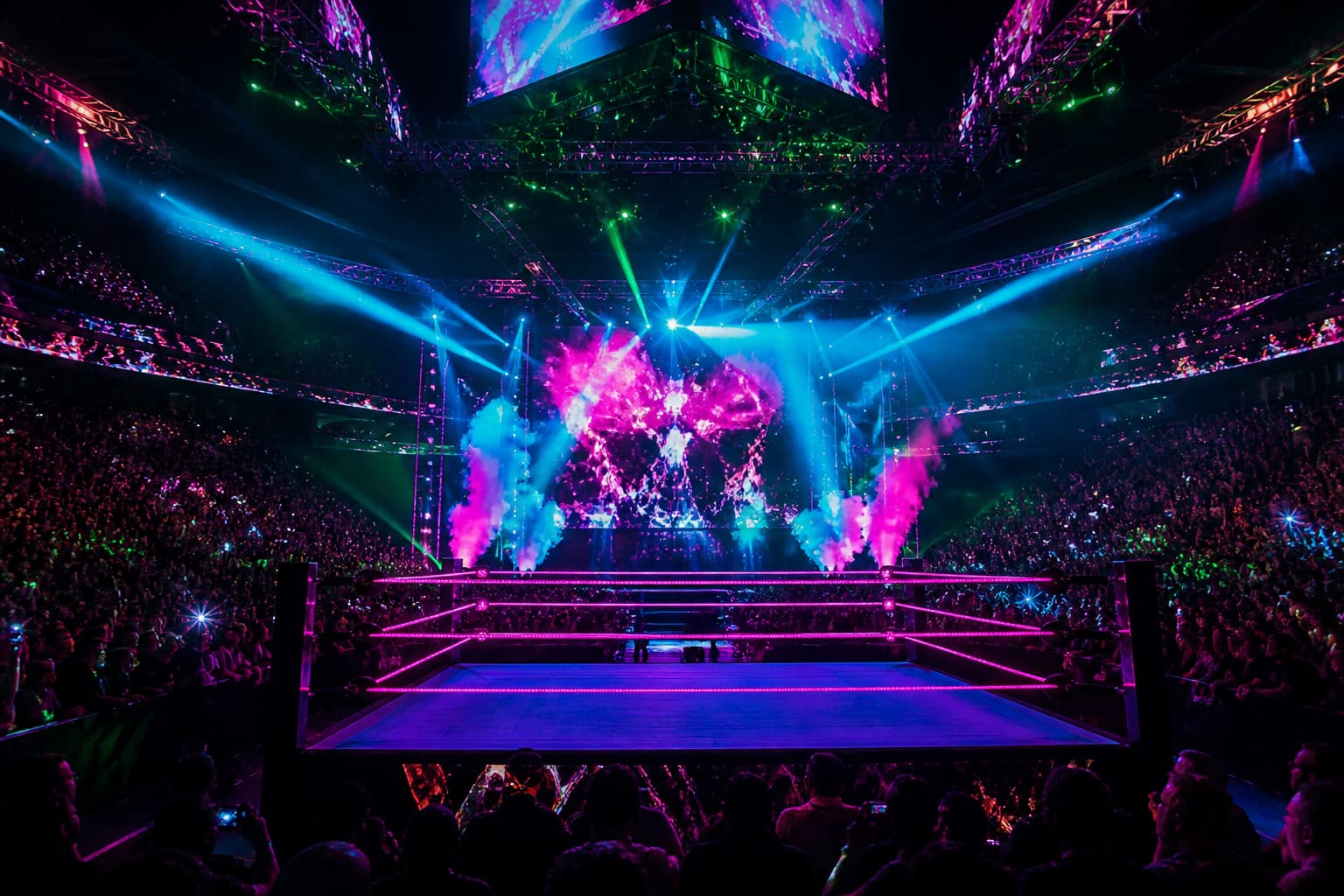 Wrestle Loco — live wrestling action in a neon-lit Vegas arena